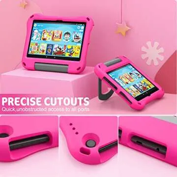 Durable Fire HD 8 Tablet Case for Kids with Kickstand