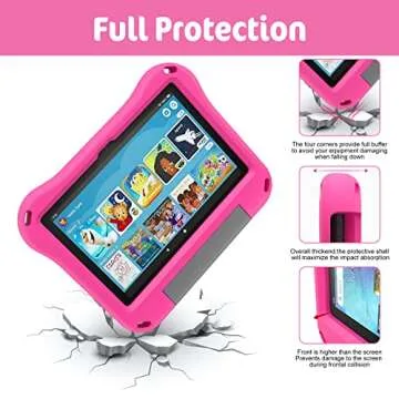 Durable Fire HD 8 Tablet Case for Kids with Kickstand
