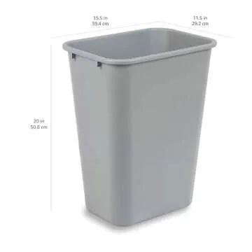 Amazon Basics 10-Gallon Wastebasket Ideal for Offices