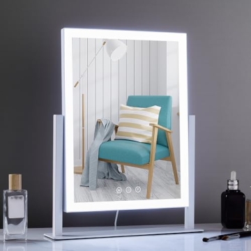HIEEY Hollywood Vanity Mirror with Lights 3 Color Modes 5X Magnification