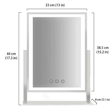 HIEEY Hollywood Vanity Mirror with Lights 3 Color Modes 5X Magnification