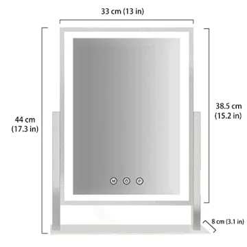 HIEEY Hollywood Vanity Mirror with Lights 3 Color Modes 5X Magnification