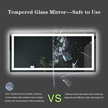 Amorho LED Bathroom Mirror with Dimmable Backlight and Anti-Fog