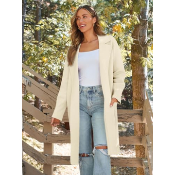 LILLUSORY Women's Oversized Coatigan Jacket Soft Knit Elegant