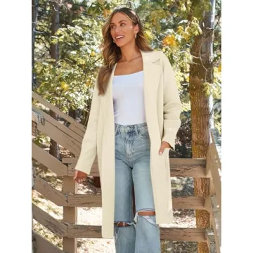 LILLUSORY Women's Oversized Coatigan Jacket Soft Knit Elegant