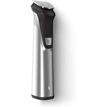 Philips Norelco Multigroom Men's Beard Grooming Kit with Trimmer for Head Body, Face -Stainless Steel with Travel Case
