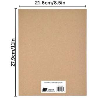 Grafix Medium Weight Chipboard Sheets 8.5"X11" 25/Pkg - Natural
