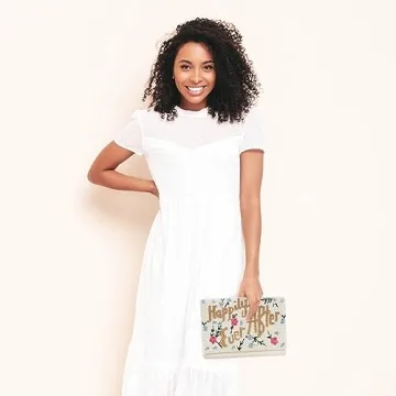 Pretty Robes HAPPILY EVER AFTER Clutch Purse for Wedding Day Beaded for Bachelorette Party, Bridal Purse Bridal Shower GIfts & Engagement Gifts for Bride To Be