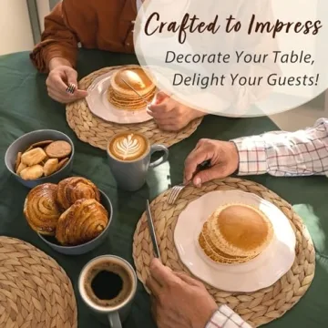 Natural Water Hyacinth Placemat Set for Elegant Dining