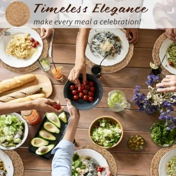 Natural Water Hyacinth Placemat Set for Elegant Dining