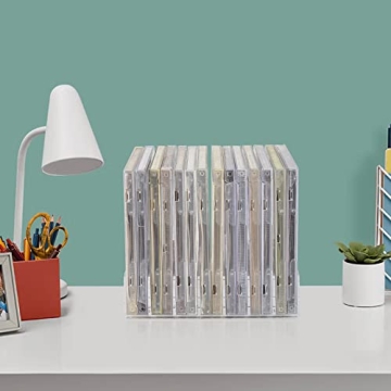 DLUGOPIS 4 Pcs Acrylic CD Holder - Elegant Media Storage