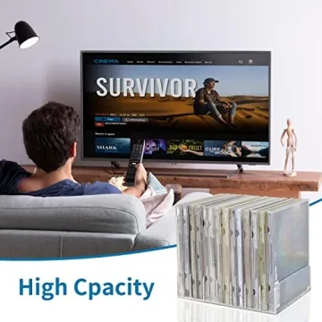 DLUGOPIS 4 Pcs Acrylic CD Holder - Elegant Media Storage