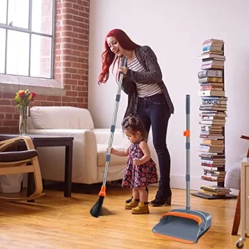 Kelamayi Extendable Broom and Dustpan Set for Easy Cleaning