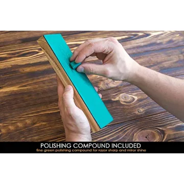 BeaverCraft Leather Stropping Block Kit - 8'' Knife Sharpener