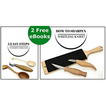 BeaverCraft Leather Stropping Block Kit - 8'' Knife Sharpener