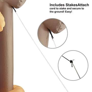 Joiedomi Christmas Scene Inflatable 7 ft with Build-in LEDs Blow Up Inflatables for Christmas Party Indoor, Outdoor, Yard, Garden, Lawn Décor, Holiday Season Decorations