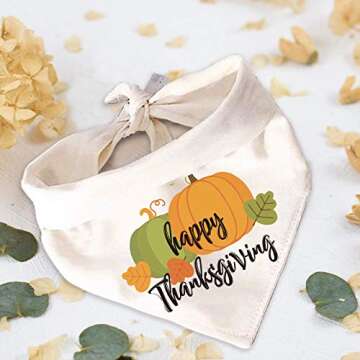 Family Kitchen Happy Thanksgiving Day Fun Pet Puppy Dog Bandana Scarf Decorations Accessories, Pet Scarves for Dog Lovers Owner Gift