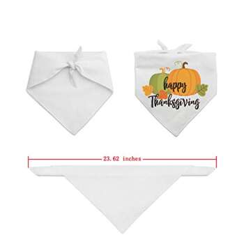 Family Kitchen Happy Thanksgiving Day Fun Pet Puppy Dog Bandana Scarf Decorations Accessories, Pet Scarves for Dog Lovers Owner Gift