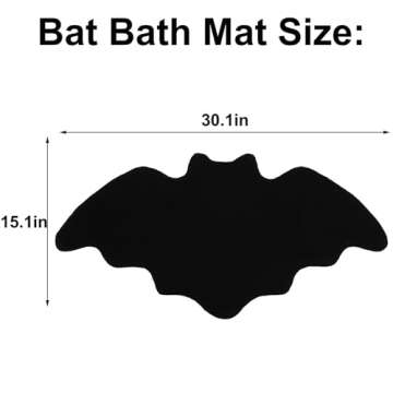 Gothic Bat Bath Mat for Unique Bathroom Decor