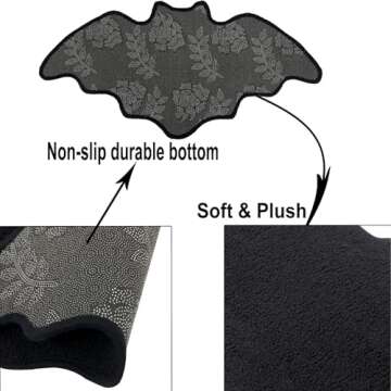 Gothic Bat Bath Mat for Unique Bathroom Decor