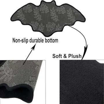 Gothic Bat Bath Mat for Unique Bathroom Decor