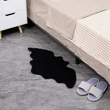 Gothic Bat Bath Mat for Unique Bathroom Decor