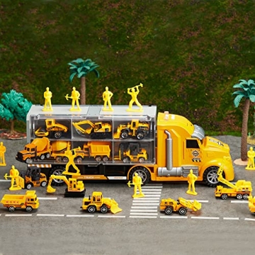 JOYIN 25 in 1 Construction Truck Toy Set for Kids