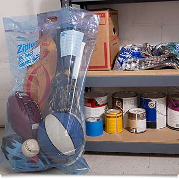 Ziploc Big Bags Clothes and Blanket Storage Bags for Closet Organization, Protects from Moisture, XL...