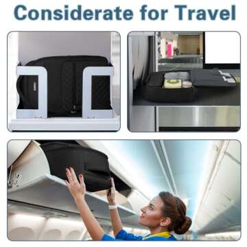 ZOMFELT Rolling Backpack for Women, Backpack with Wheels Carry on Luggage, 17 Inch Rolling Laptop Backpack with Toiletry Bag, Wheeled Backpack for Travel Trip Business