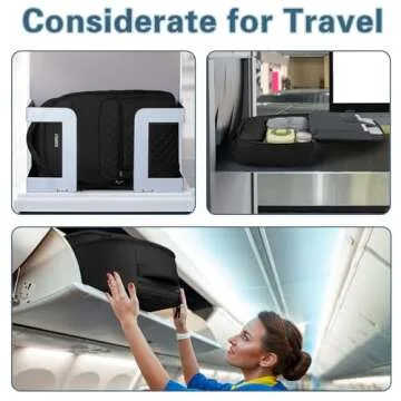 ZOMFELT Rolling Backpack for Women, Backpack with Wheels Carry on Luggage, 17 Inch Rolling Laptop Backpack with Toiletry Bag, Wheeled Backpack for Travel Trip Business