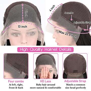 UMME 13x4 Lace Front Wigs Human Hair 150% Density