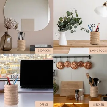 Stylish WORHE Marble Pen Holder for Desk Organization