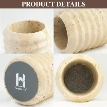 Stylish WORHE Marble Pen Holder for Desk Organization