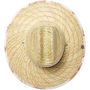 Straw Hat for Men & Women | Lifeguard Hat, Beach Hat & Sun Hat | UPF 50+ Wide Brim for Sun Protection | One Size | Vagabond | Hemlock
