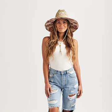 Straw Hat for Men & Women | Lifeguard Hat, Beach Hat & Sun Hat | UPF 50+ Wide Brim for Sun Protection | One Size | Vagabond | Hemlock