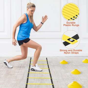 Agility Ladder Training Set for Sports Performance