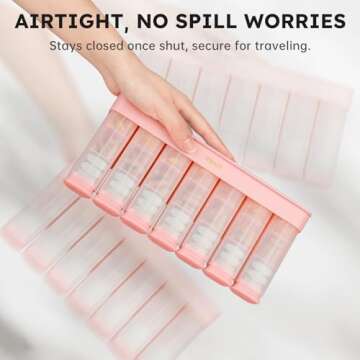 KOVIUU Weekly Pill Organizer 3X a Day, Detachable Pill Box 7 Day, Large 3 Times Daily Pill Case, Travel Pill Container Holder, Week Medication Dispenser Pillbox for Vitamin Supplement Medicine, Pink