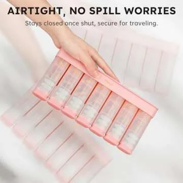 KOVIUU Weekly Pill Organizer 3X a Day, Detachable Pill Box 7 Day, Large 3 Times Daily Pill Case, Travel Pill Container Holder, Week Medication Dispenser Pillbox for Vitamin Supplement Medicine, Pink