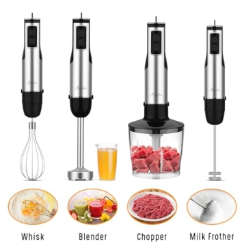 Immersion Blender 1100W - 5-in-1 Handheld Kitchen Tool