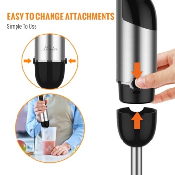Immersion Blender 1100W - 5-in-1 Handheld Kitchen Tool