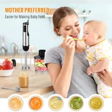 Immersion Blender 1100W - 5-in-1 Handheld Kitchen Tool