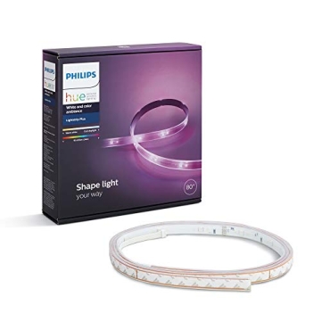 Philips Hue 800276 White and Color Ambiance LightStrip Plus Dimmable LED Smart Light (Requires Hue H...