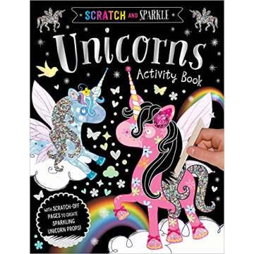 Scratch and Sparkle Unicorns Activity Book for Kids
