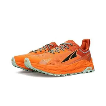 ALTRA Men's Olympus 5 Sneaker, Orange Evening red in Zigzag Pattern Sunset Chevron, 13.5
