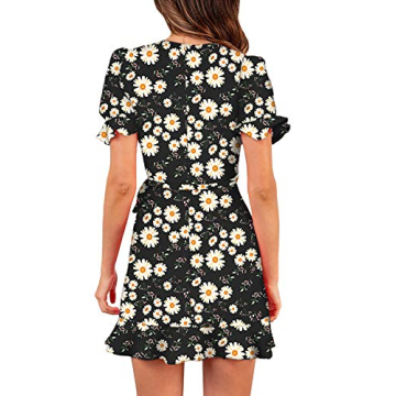 Floral Summer Dress - Stylish Deep V-Neck Design