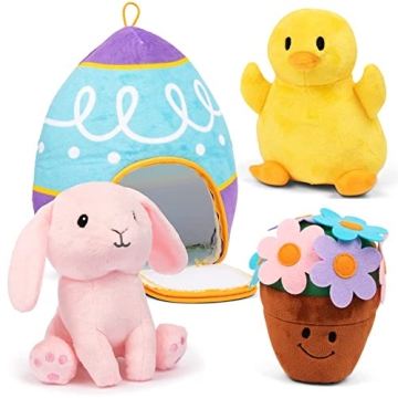 Easter Egg Plushie House with Mini Stuffed Friends - Perfect Holiday Gift