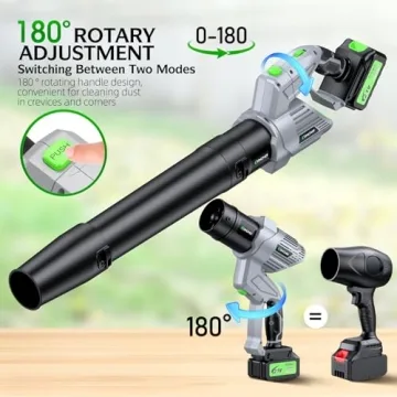 Powerful Cordless Leaf Blower with Dual Batteries and Charger