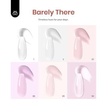 Beetles Poly Nail Extension Gel with Uv Light Starter Kit- 6 Jelly Colors 15 ML Clear Pink Neutral J...