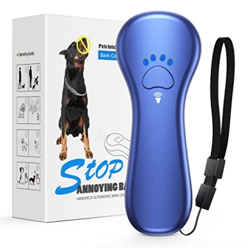 Ahwhg Ultrasonic Bark Control Device for Dogs - Rechargeable, Lightweight, and Effective