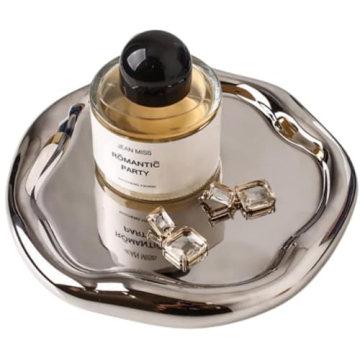 Chendecor Elegant Silver Tray - Perfect for Organizing & Displaying